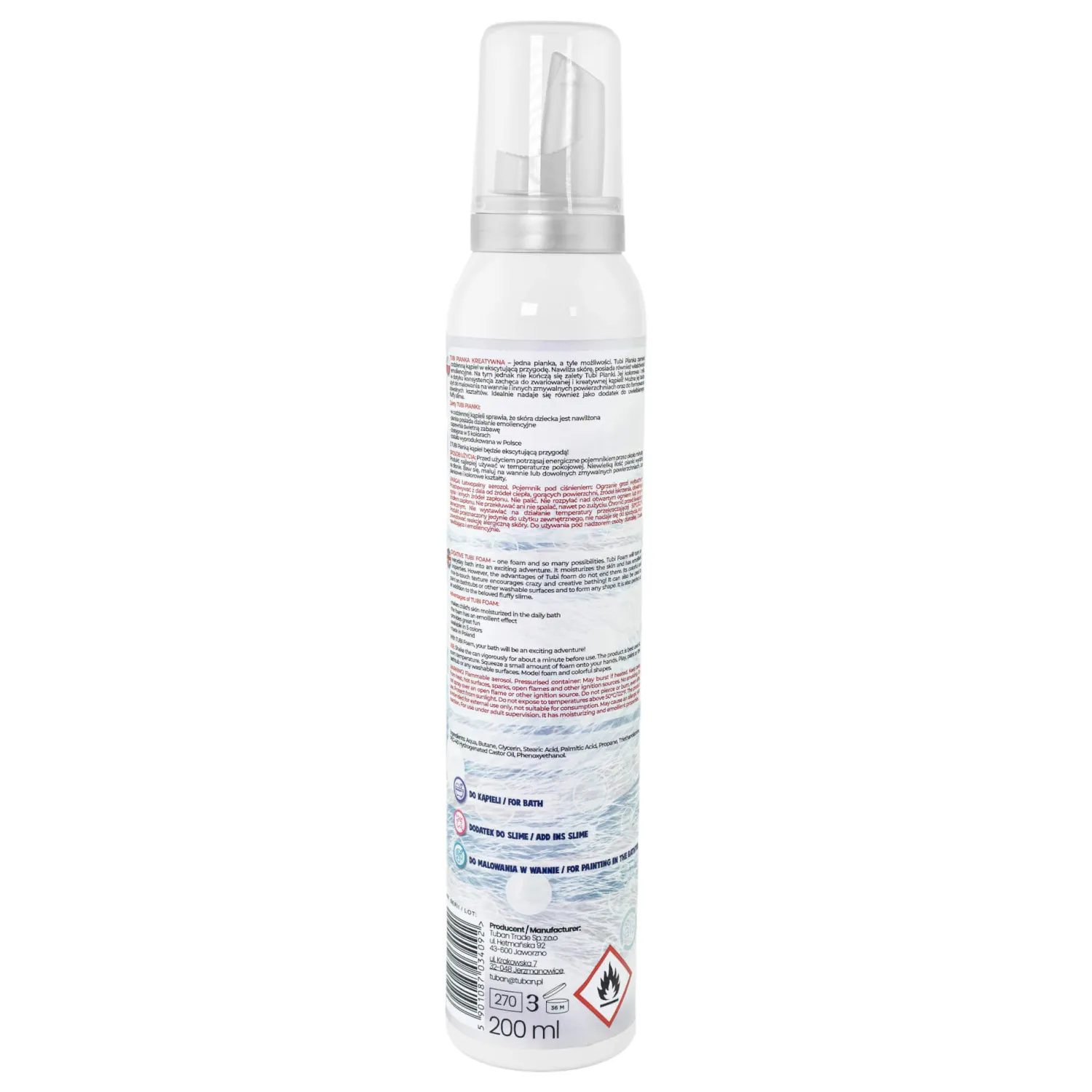6 Lat+|3 Lata + | Tuban Tubi Pianka - biała, 200 ml