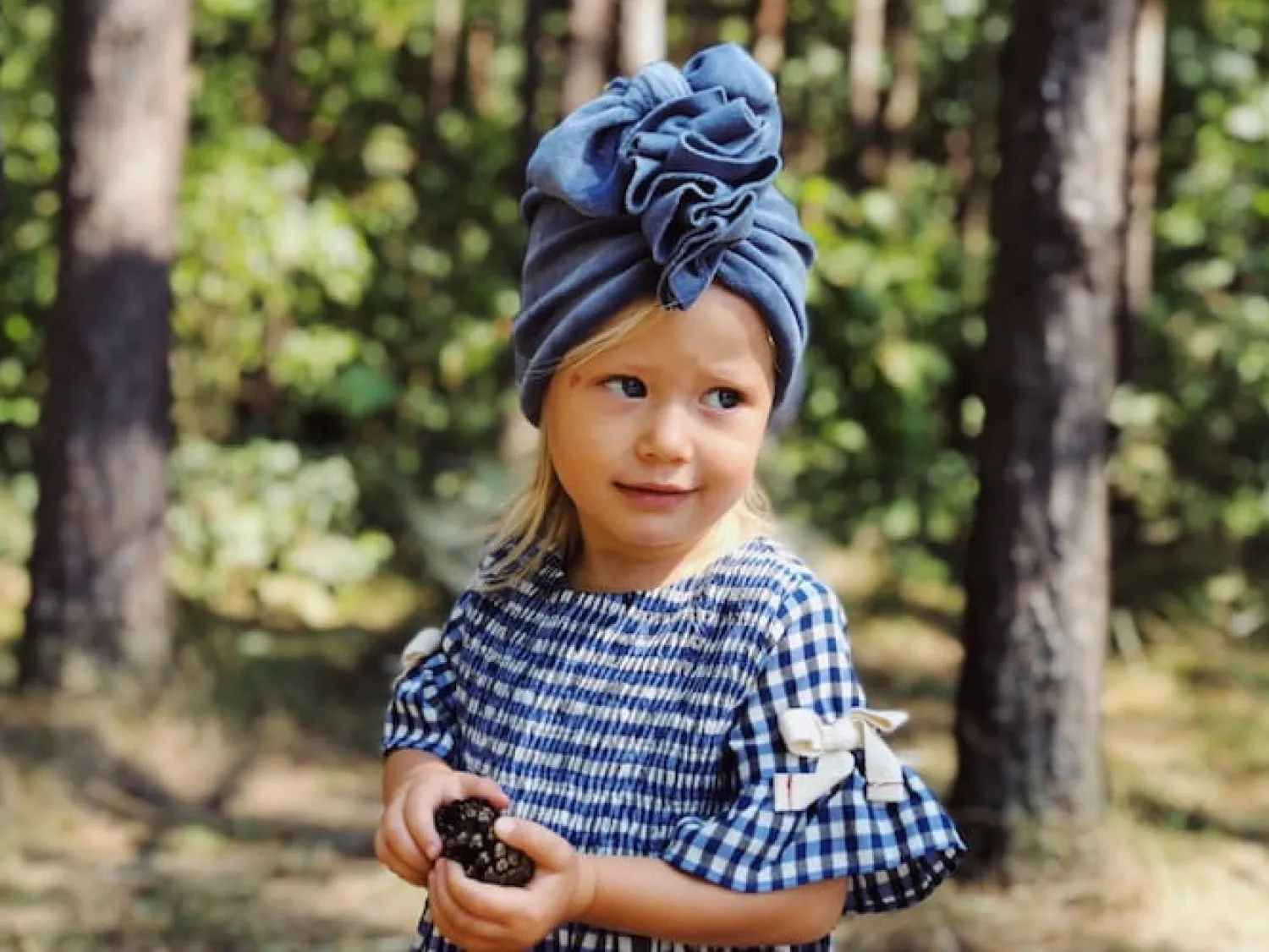 Na Główkę | Looks by LUKS Turban Velvet Dusty Blue