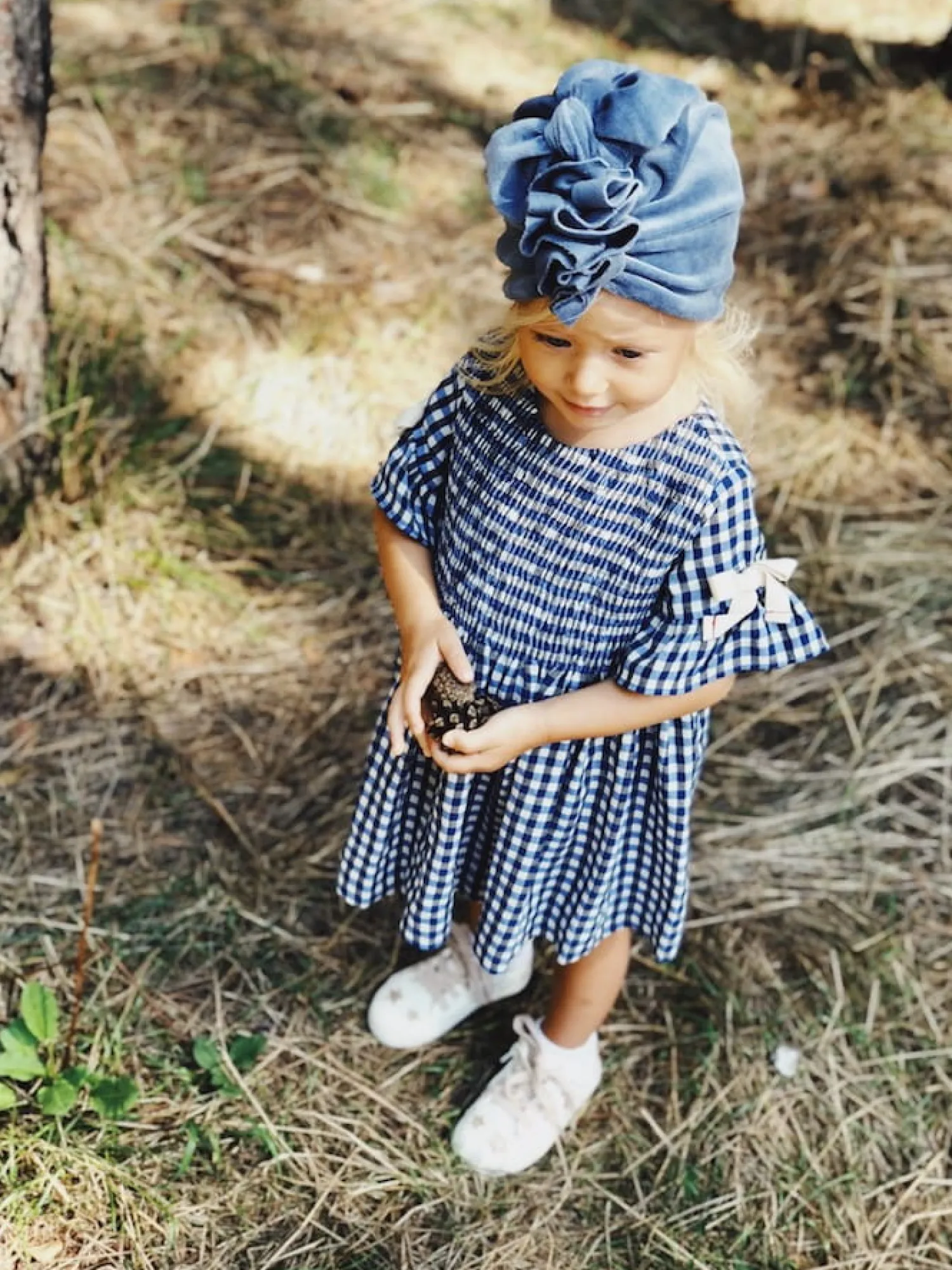 Na Główkę | Looks by LUKS Turban Velvet Dusty Blue