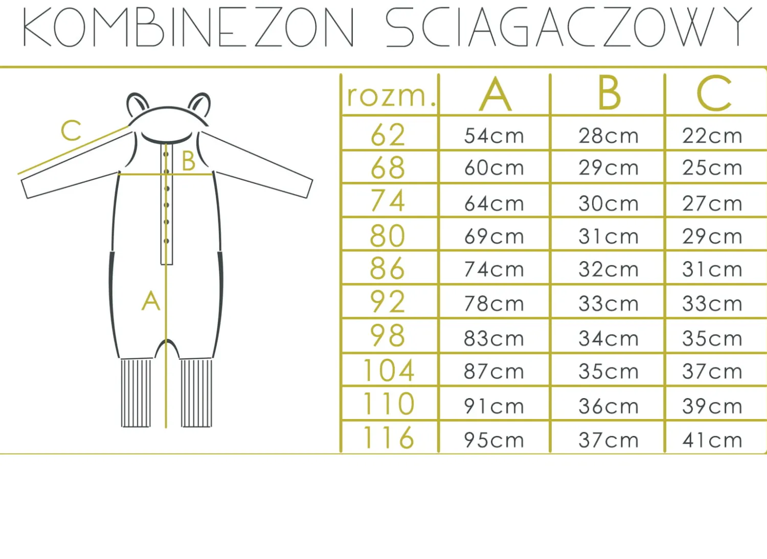 Kombinezony|Ubranka Dziecięce | Zezuzulla Uchaty kombinezon - Liście klonu na zieleni