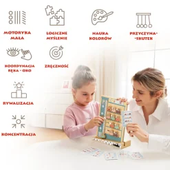 Edukacyjne|Drewniane | TOPBRIGHT Układanka logiczna dla dzieci Parking, 3+