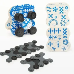 Idealne W Podróży|Aktywizujące | CLIXO Układanka magnetyczna Designer Pack, czarno-szary