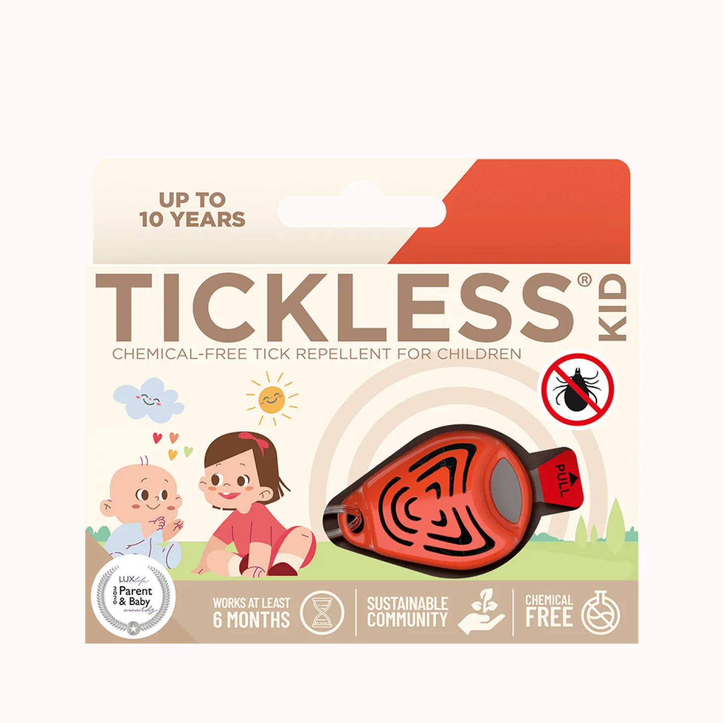 Ultradźwiękowe urządzenie chroniące przed kleszczami TICKLESS® Kid Orange