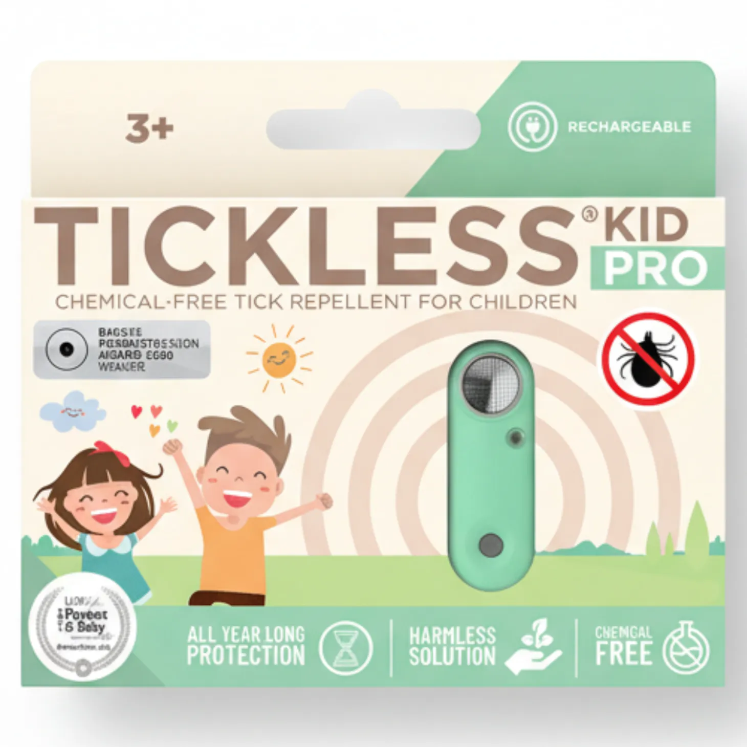 Ultradźwiękowe urządzenie chroniące przed kleszczami TICKLESS® Kid Pro Mentha Green