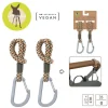 Uniwersalne sznurkowe zaczepy do torby do wózka, 2 szt. - olive red