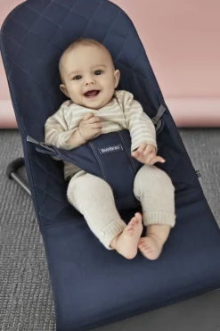 Bujaczki I Leżaczki|Foteliki I Pufy | BabyBjorn USZKODZONE OPAKOWANIE: - leżaczek BLISS COTTON, Midnight blue