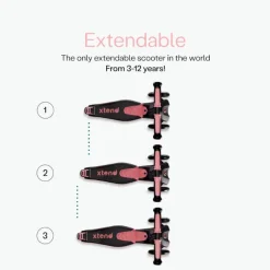 12M+|6 Lat+ | smarTrike USZKODZONE OPAKOWANIE: Hulajnoga 4w1 Xtend Scooter + Ride-on, Salmon Pink