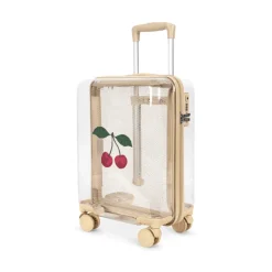 Plecaki I Torebki Dziecięce|Plecaki I Torebki Dziecięce | Konges slojd Walizka kabinowa na kółkach, przezroczysta 25L - cherry transparent