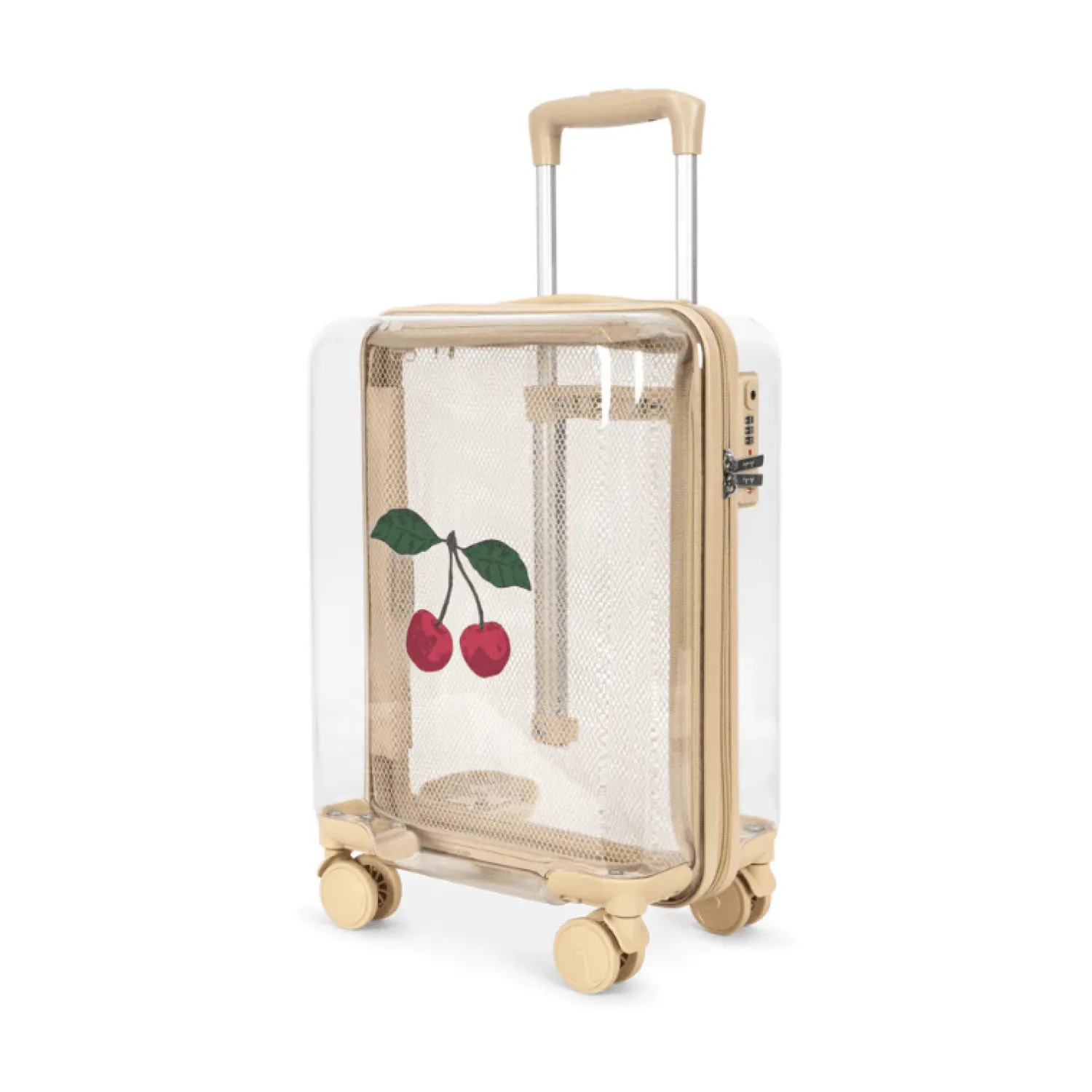 Plecaki I Torebki Dziecięce|Plecaki I Torebki Dziecięce | Konges slojd Walizka kabinowa na kółkach, przezroczysta 25L - cherry transparent