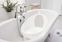 Wanienka Shnuggle Toddler z piankowym oparciem white and grey