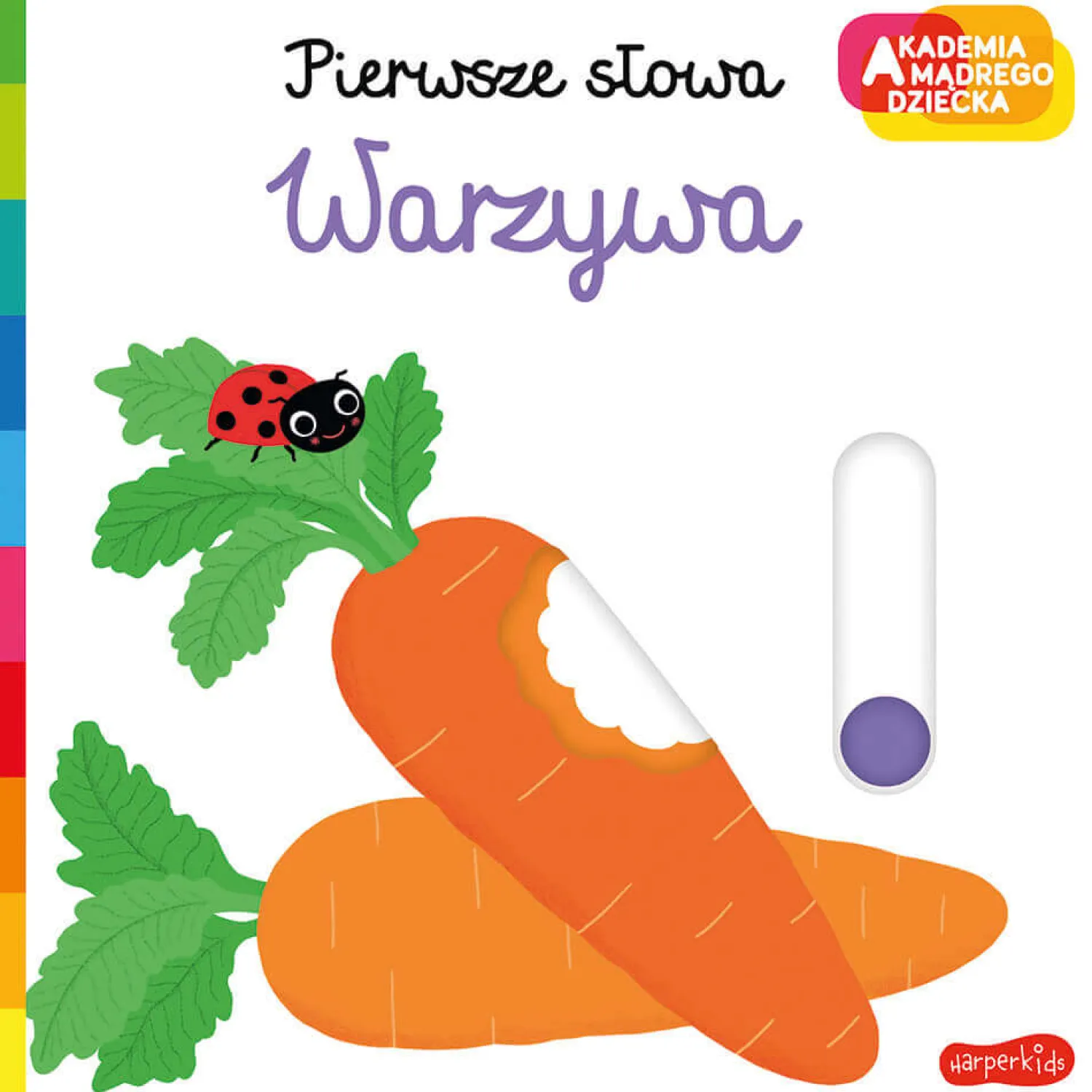 Ruchome Elementy|0-2 Lat | HarperCollins Warzywa. Akademia Mądrego Dziecka. Pierwsze słowa