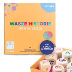 6 Lat+|Aktywizujące | rozwojowa mama Wasze historie - zestaw kości do opowiadania historii + mini e-book 3+