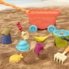 Do Piaskownicy|2 Lata + | B.Toys Wavey–Wagon - czerwony wózek, wagonik z akcesoriami do piasku