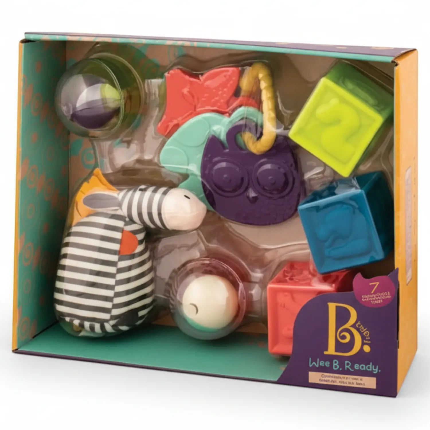 Sensoryczne | B.Toys Wee B. Ready – zestaw prezentowy dla niemowląt