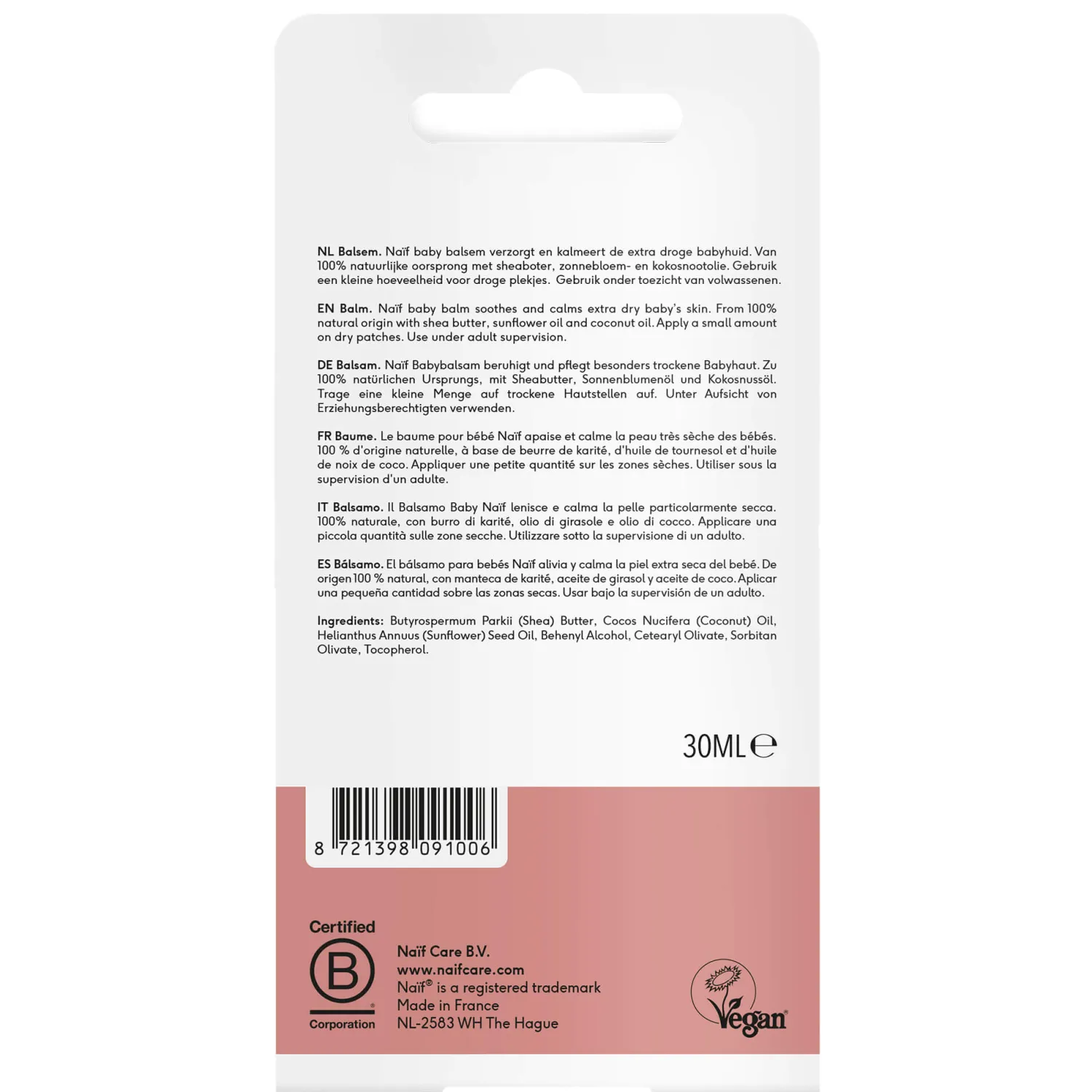 Naturalne Kosmetyki|Naturalne Kosmetyki | Naif Wielofunkcyjny balsam dla dzieci i niemowląt od urodzenia, 30 ml
