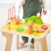 12M+|Aktywizujące | Janod Wielofunkcyjny stolik edukacyjny drewniany Farma 12m+
