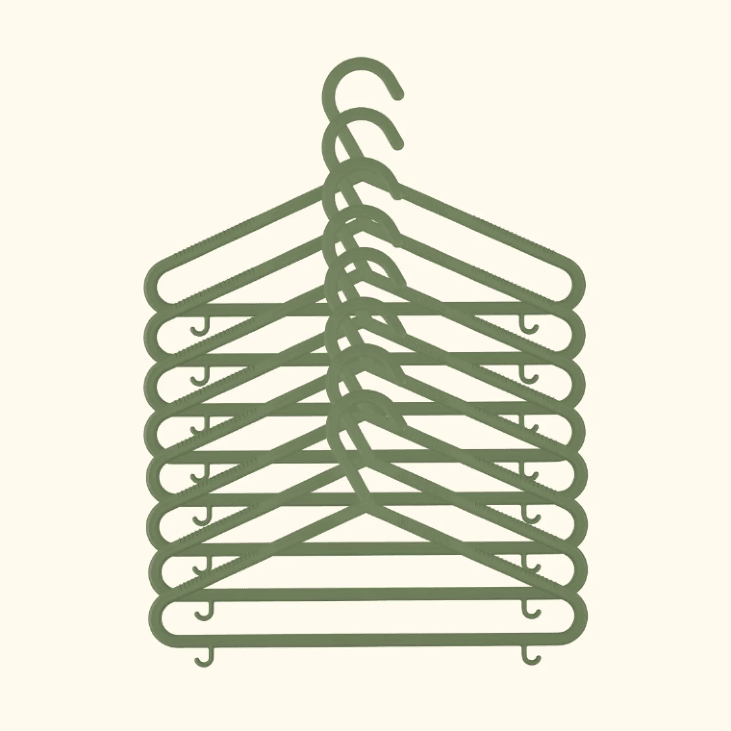 Porządek W Domu | Mudme Wieszaki 8szt. - Sage Green