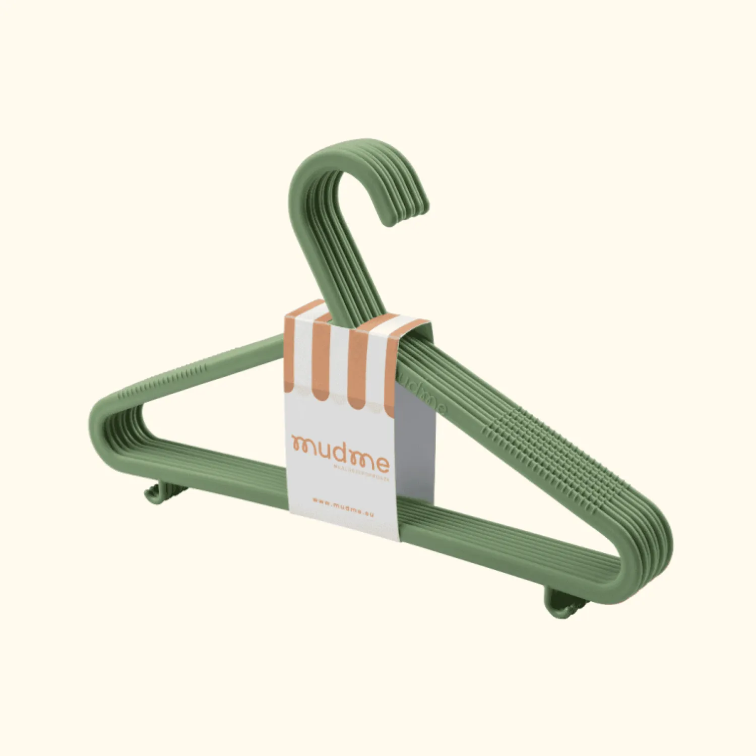 Porządek W Domu | Mudme Wieszaki 8szt. - Sage Green