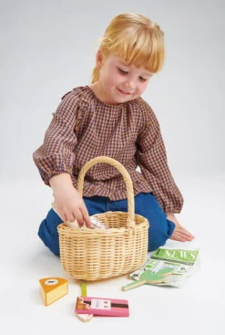 3 Lata +|4 Lata + | Tender Leaf Toys Wiklinowy koszyk z zestawem piknikowym