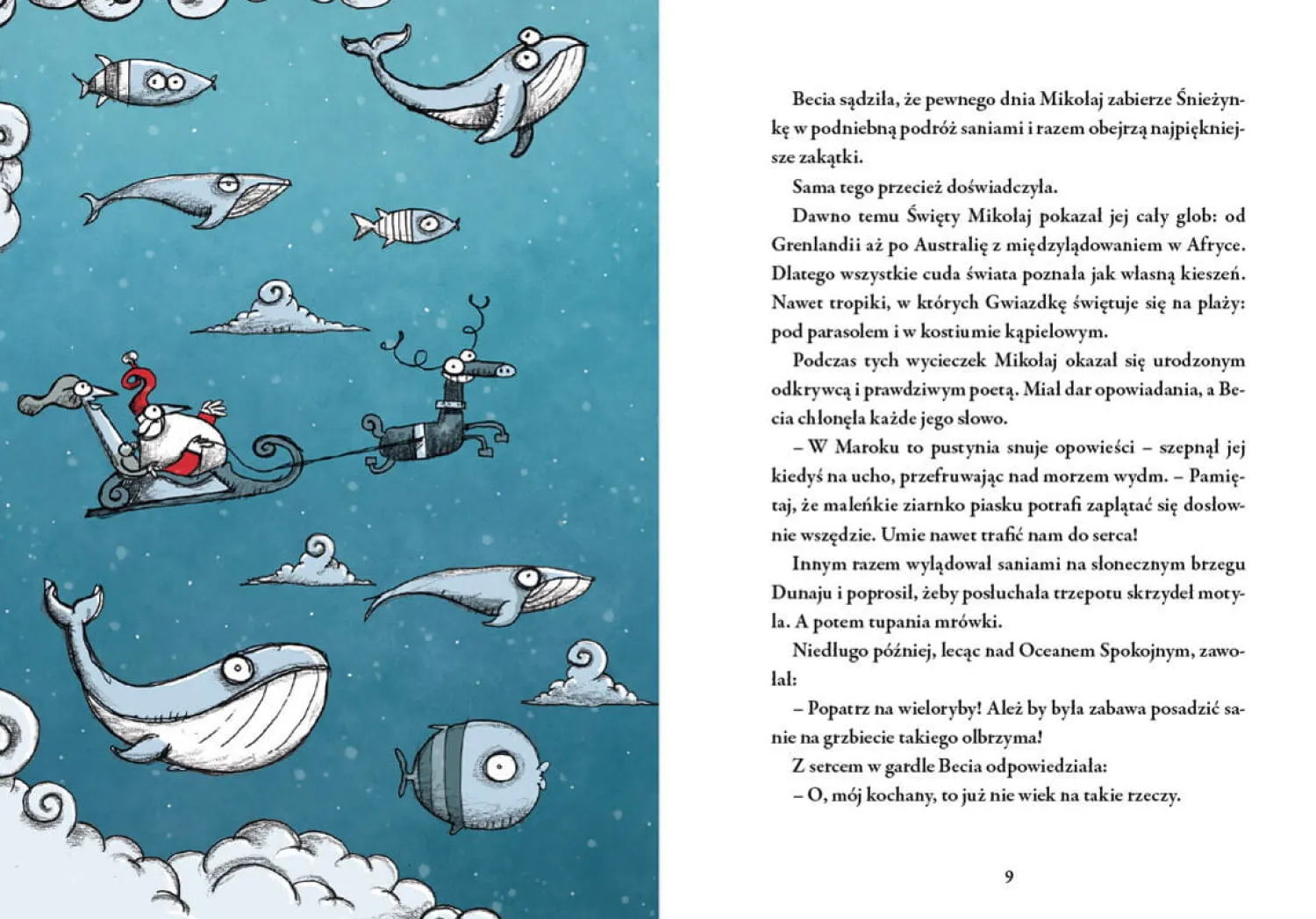 Świąteczne|5-8 Lat | Wydawnictwo Nasza Księgarnia Święty Mikołaj i Śnieżynka, która spadła mu z nieba