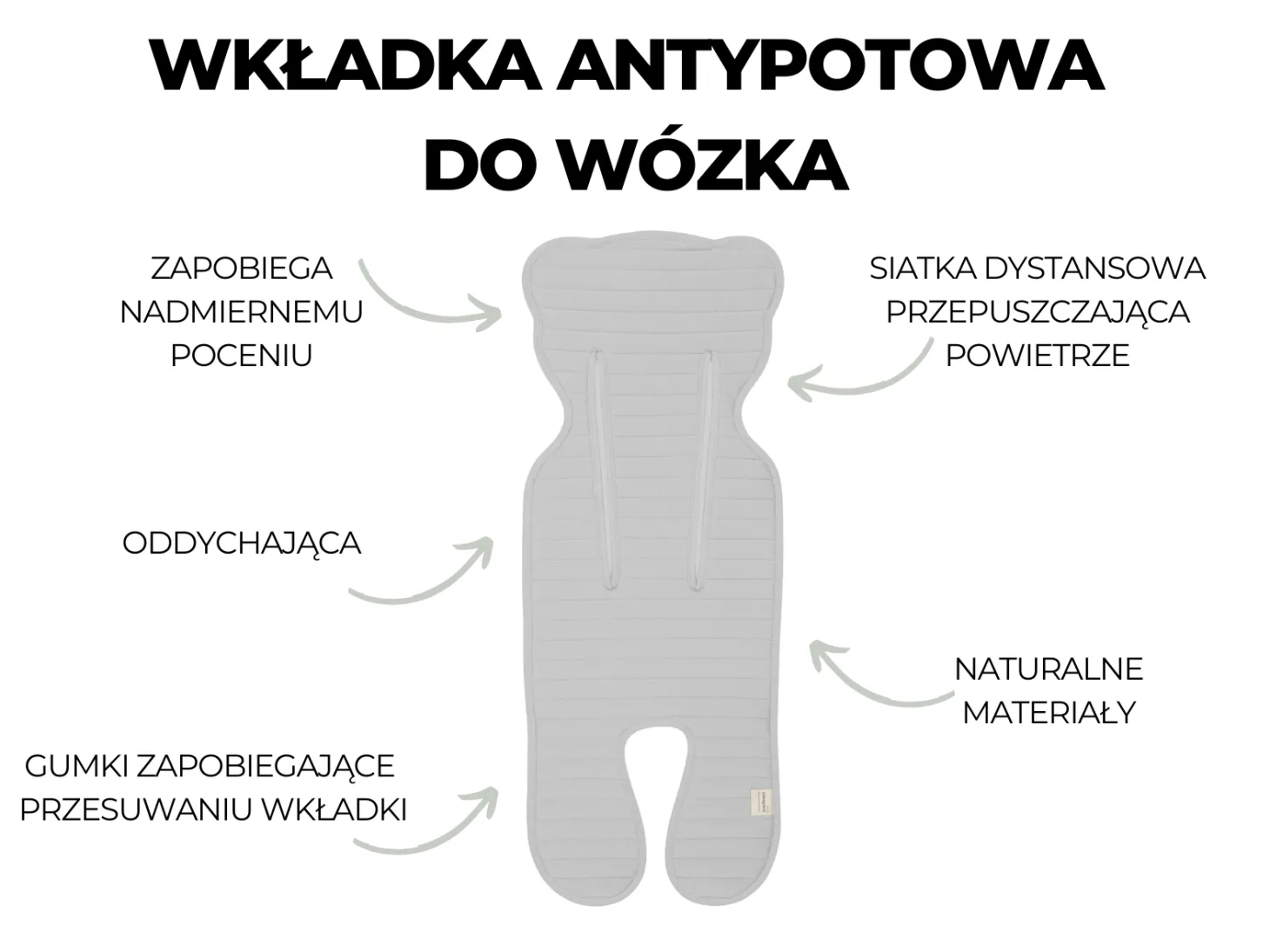 Wkładka antypotowa do fotelika i spacerówki 2+ Rose