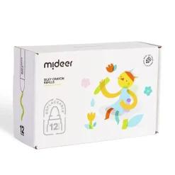 Artykuły Plastyczne | Mideer Wkłady do miękkich, zmywalnych kredek silky crayons 12 szt.