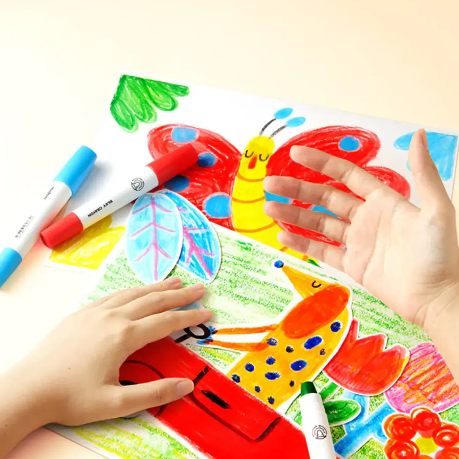 Artykuły Plastyczne | Mideer Wkłady do miękkich, zmywalnych kredek silky crayons 6 szt.