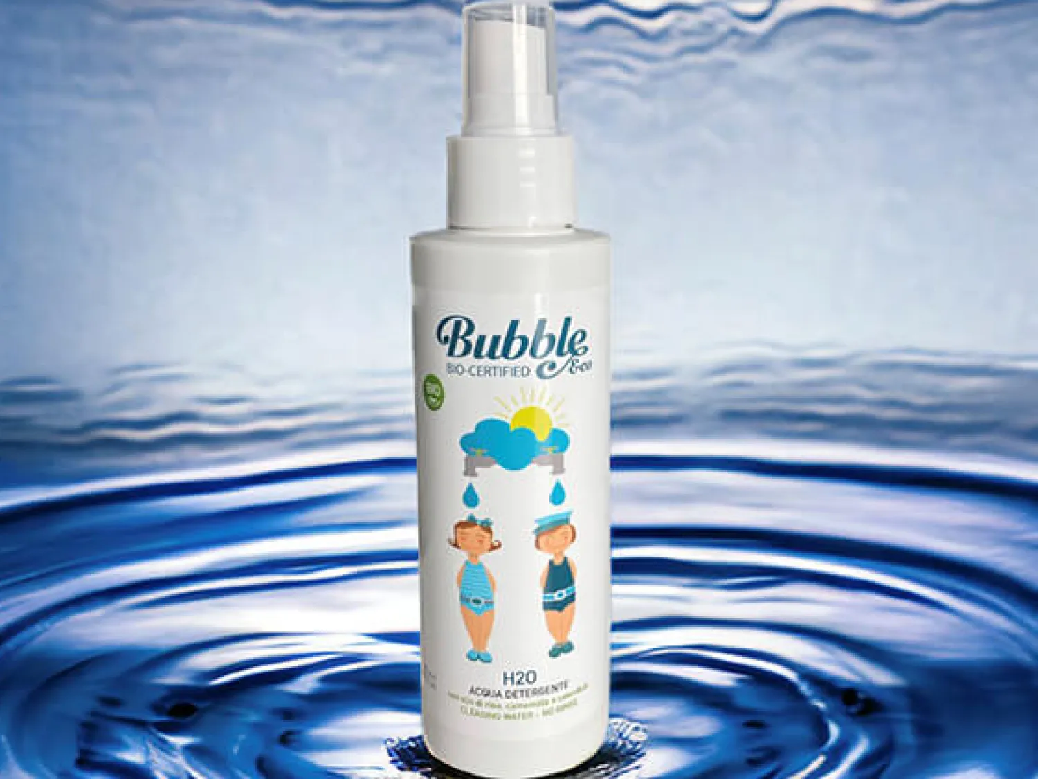 Naturalne Kosmetyki Dla Mam|Naturalne Kosmetyki | Bubble&CO Woda oczyszczająca H2O do twarzy, rąk i ciała 150 ml 0m+