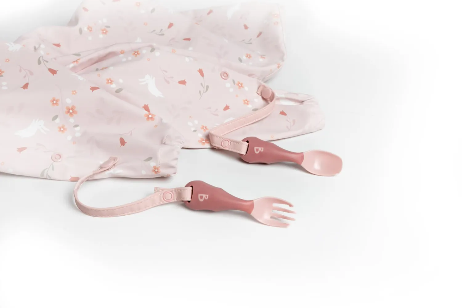 Metoda Blw|Śliniaki | BIBaDO Wodoodporny śliniak z długim rękawem BLW Botanical Bunnies