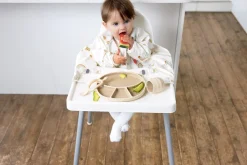 Metoda Blw|Śliniaki | BIBaDO Wodoodporny śliniak z długim rękawem BLW Serengeti Spaghetti