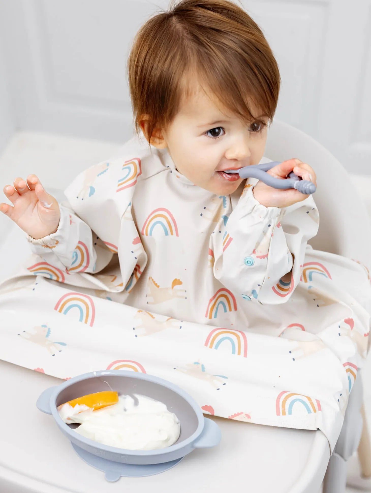 Wodoodporny śliniak z długim rękawem BLW Fairytale Foodies
