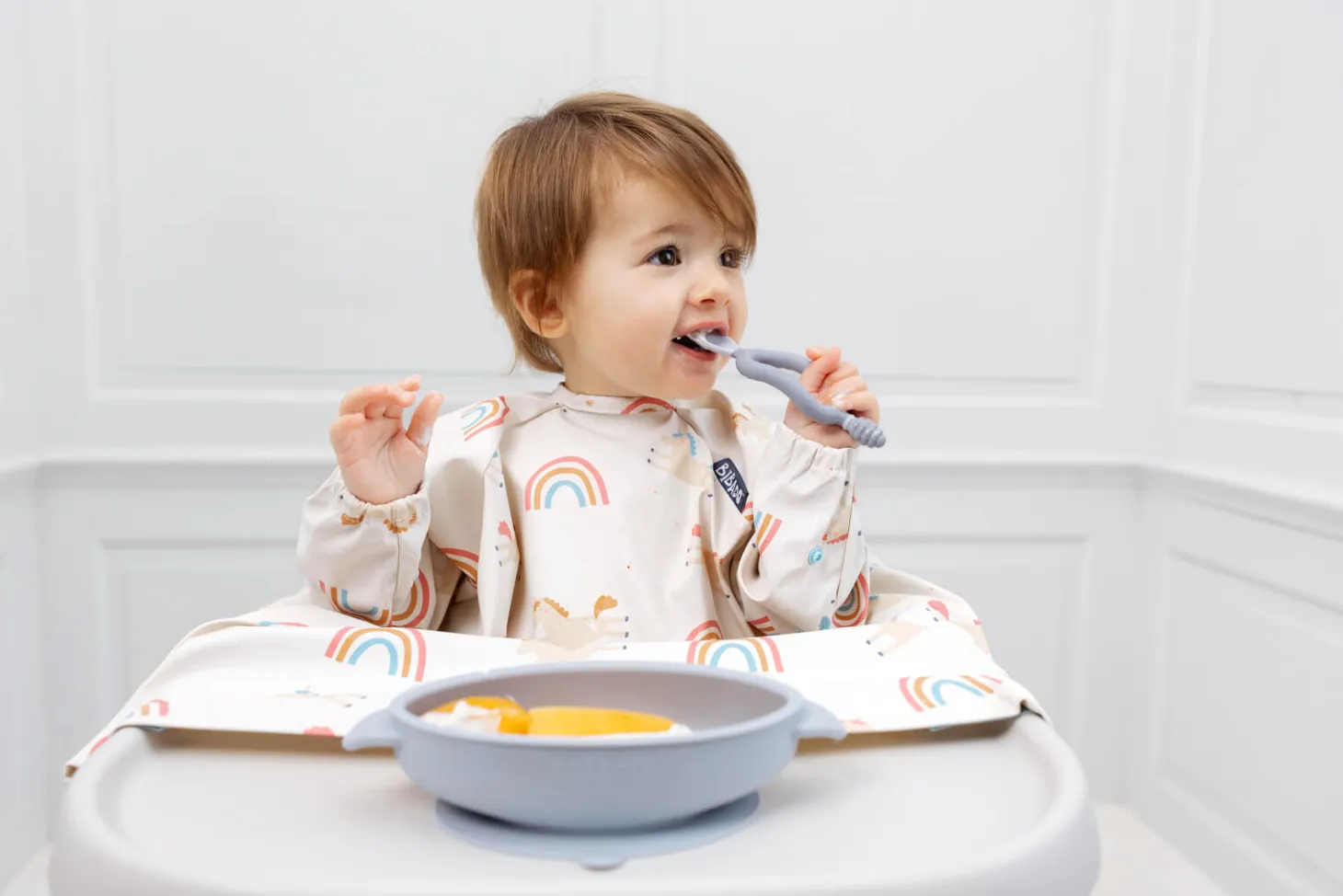 Wodoodporny śliniak z długim rękawem BLW Fairytale Foodies