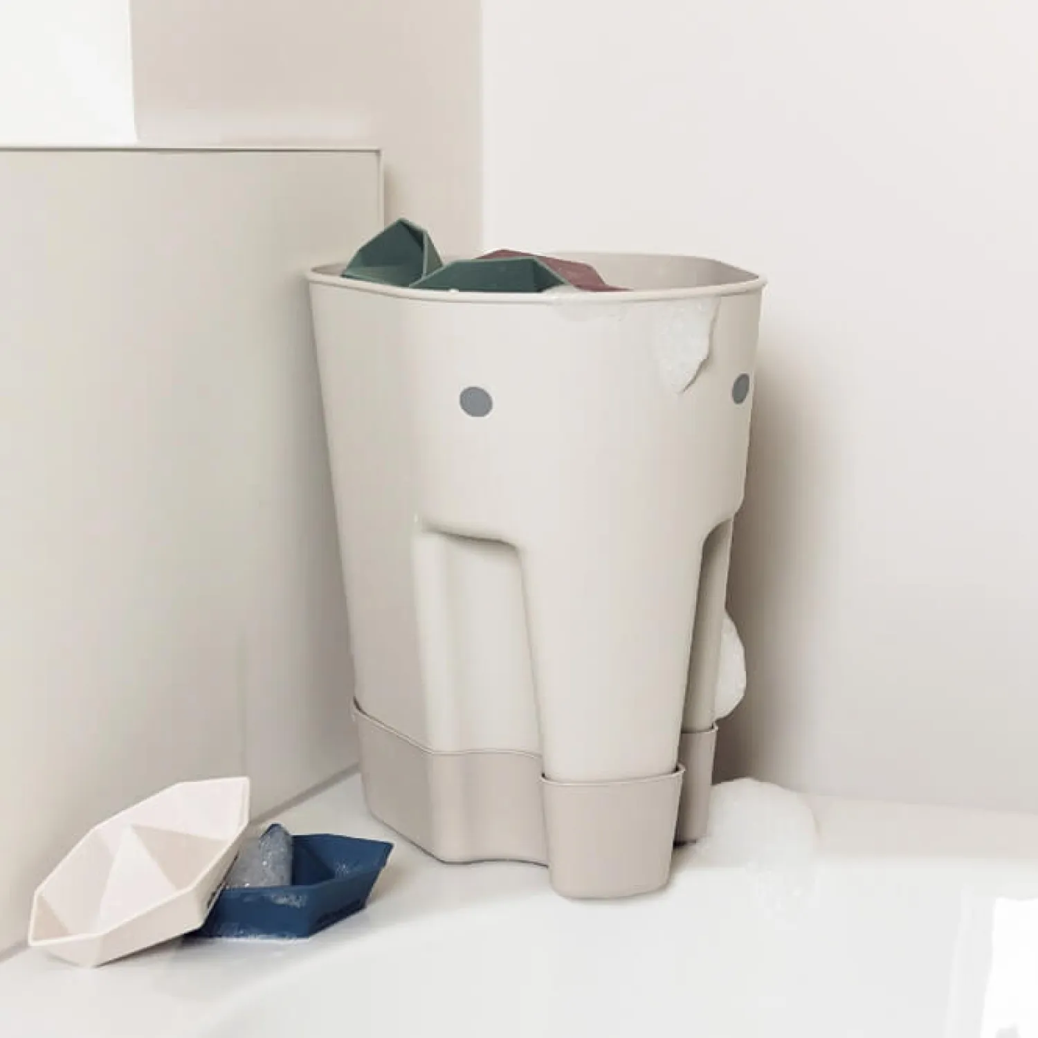 Zabawki Do Kąpieli|Porządek W Domu | Shnuggle Baby Wolnostojący Pojemnik na Zabawki do Kąpieli Ellie Blush