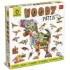 6 Lat+|7 Lat+ | Ludattica WOODY PUZZLE – drewniane puzzle konturowe – DINOZAURY