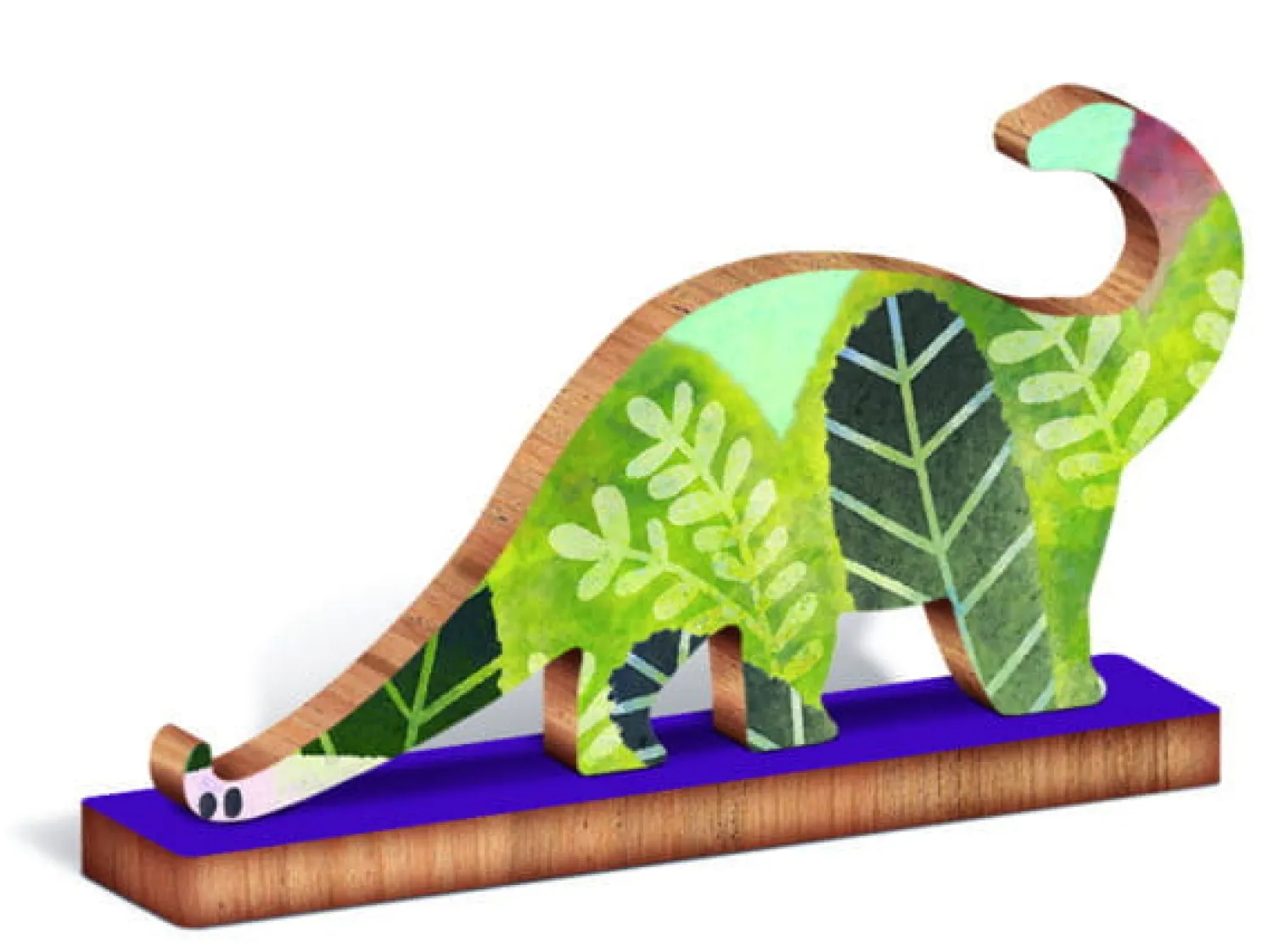 6 Lat+|7 Lat+ | Ludattica WOODY PUZZLE – drewniane puzzle konturowe – DINOZAURY