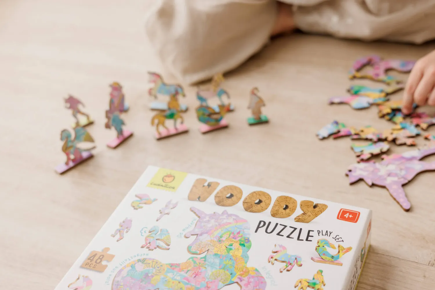 6 Lat+|7 Lat+ | Ludattica WOODY PUZZLE – drewniane puzzle konturowe – BAŚNIOWE POSTACI