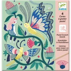 Zdrapywanki|8 Lat+ | Djeco Wydrapywanka TAJEMNICZY OGRÓD (pastelowa)