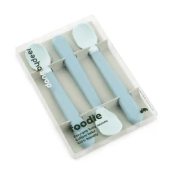 Łyżeczki dla niemowląt Foodie Easy-grip - Blue, 3 szt.