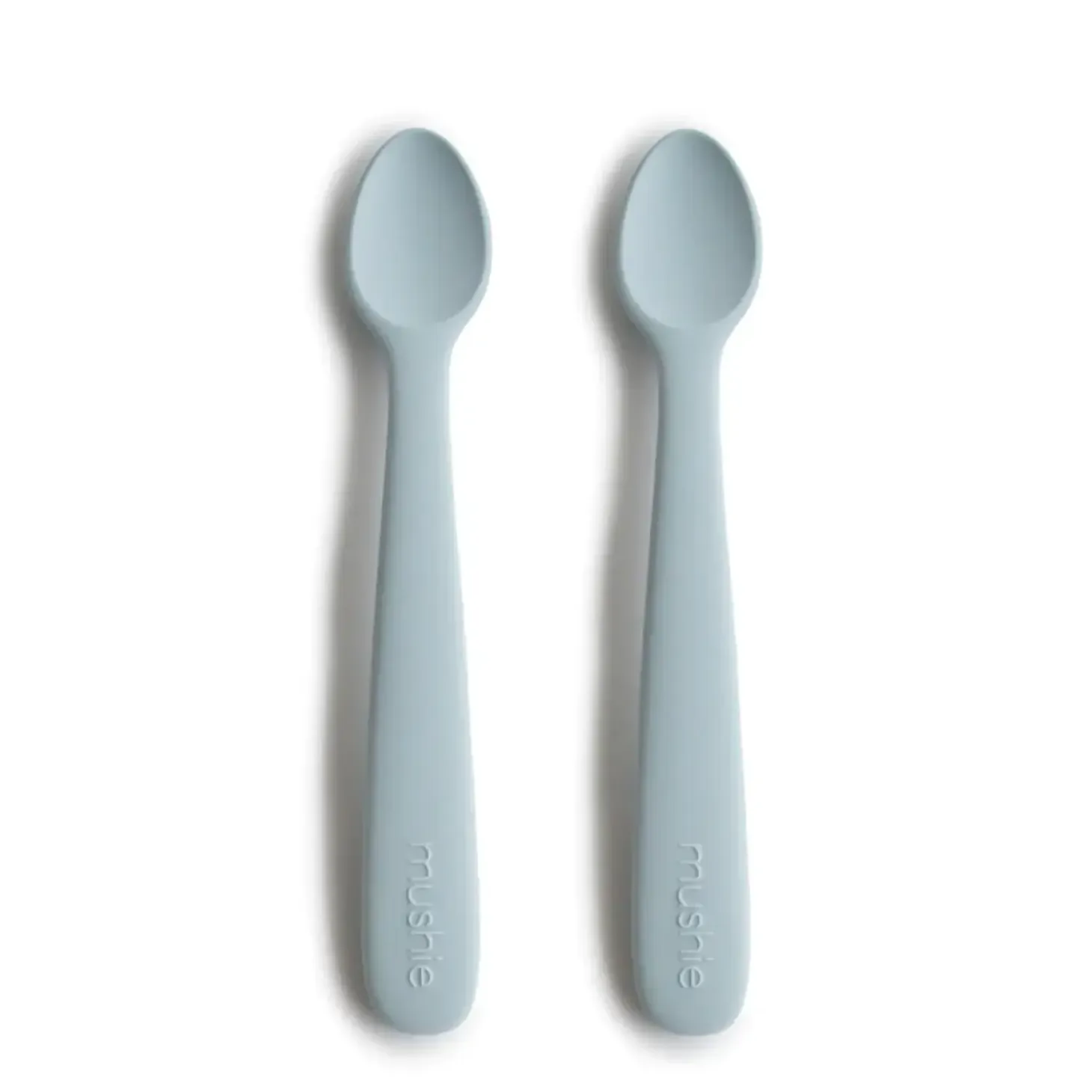 Łyżeczki silikonowe do nauki samodzielnego jedzenia - Powder Blue
