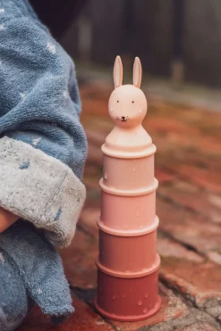 Zabawki Do Kąpieli|12M+ | Trixie Zabawka do kąpieli, kubki do układania - Królik, 5 szt.