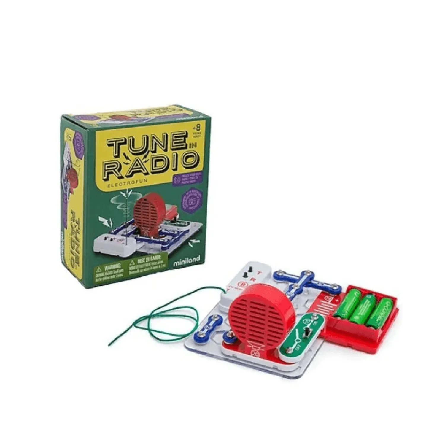 Edukacyjne|Diy | Miniland Zabawka edukacyjna Electrofun - Nastaw radio