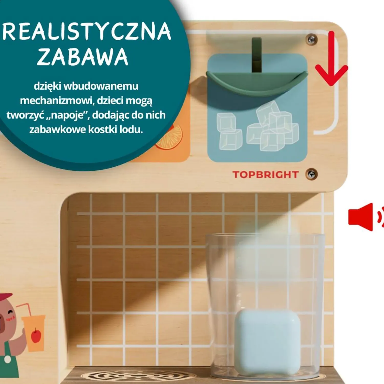 Aktywizujące|3 Lata + | TOPBRIGHT Zabawka edukacyjna Wyciskarka do soków, 36m+