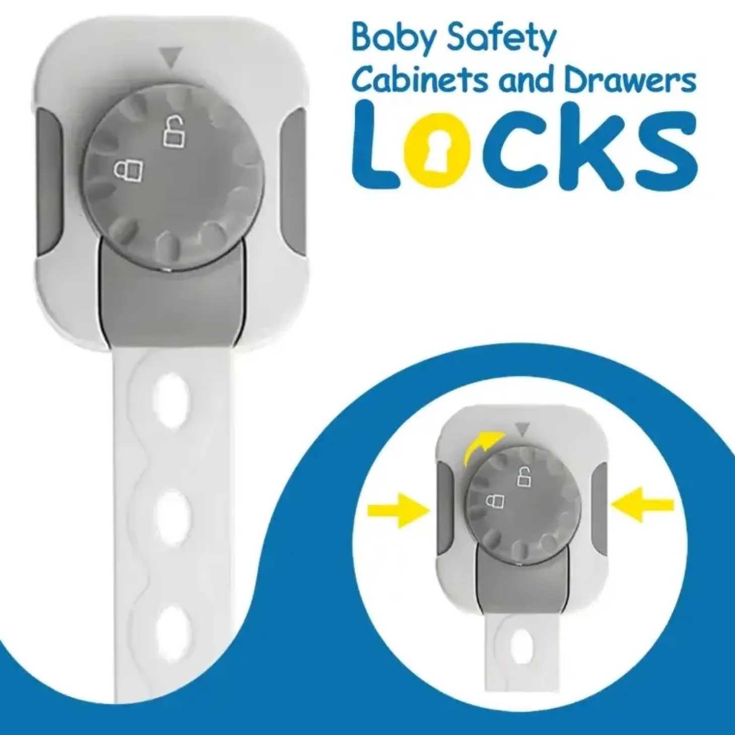 Zabezpieczenie szaf i szuflad z funkcją smart lock, 6 szt.