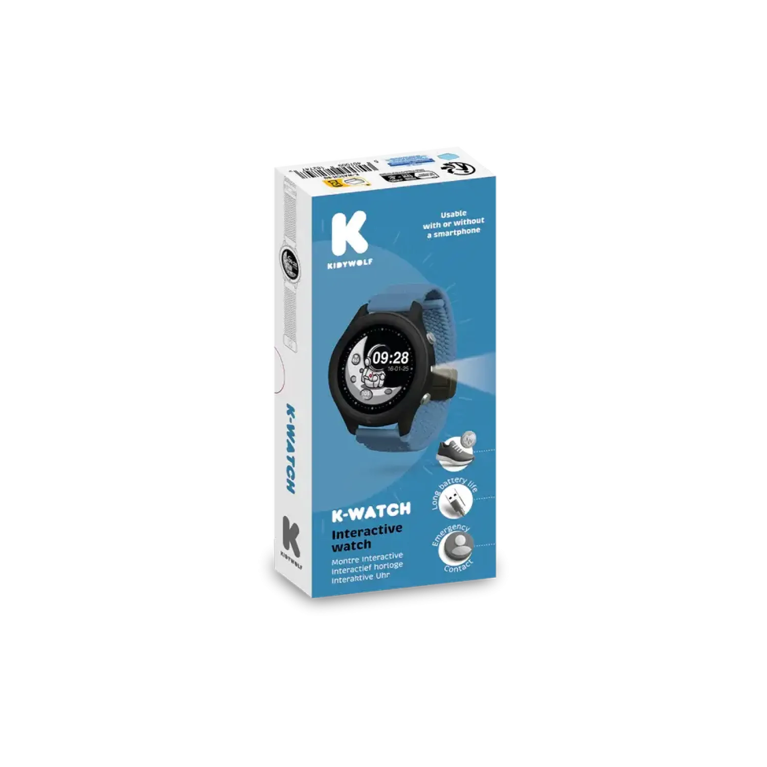 Edukacyjne|8 Lat+ | Kidywolf Zegarek dziecięcy K-WATCH Blue