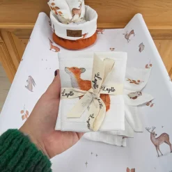 Otulacze I Pieluszki|Otulacze I Pieluszki | Layette Zestaw 5 chusteczek bambusowych WOODLAND