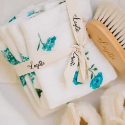 Otulacze I Pieluszki|Otulacze I Pieluszki | Layette Zestaw 5 chusteczek bambusowych BLUE FLOWERS