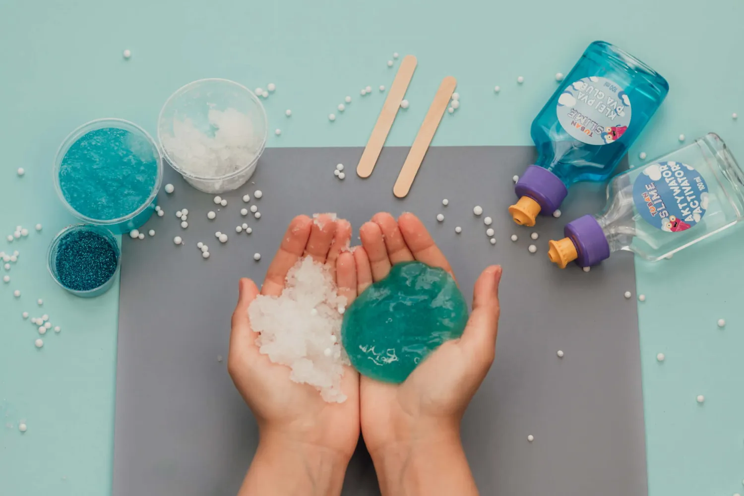 6 Lat+|7 Lat+ | Tuban Zestaw DIY Slime - chmurka XL