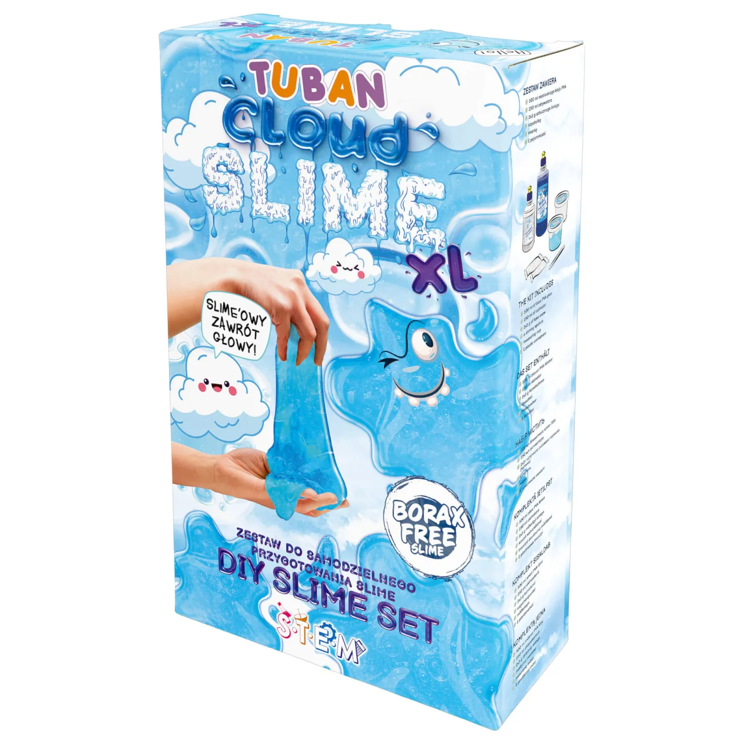 6 Lat+|7 Lat+ | Tuban Zestaw DIY Slime - chmurka XL