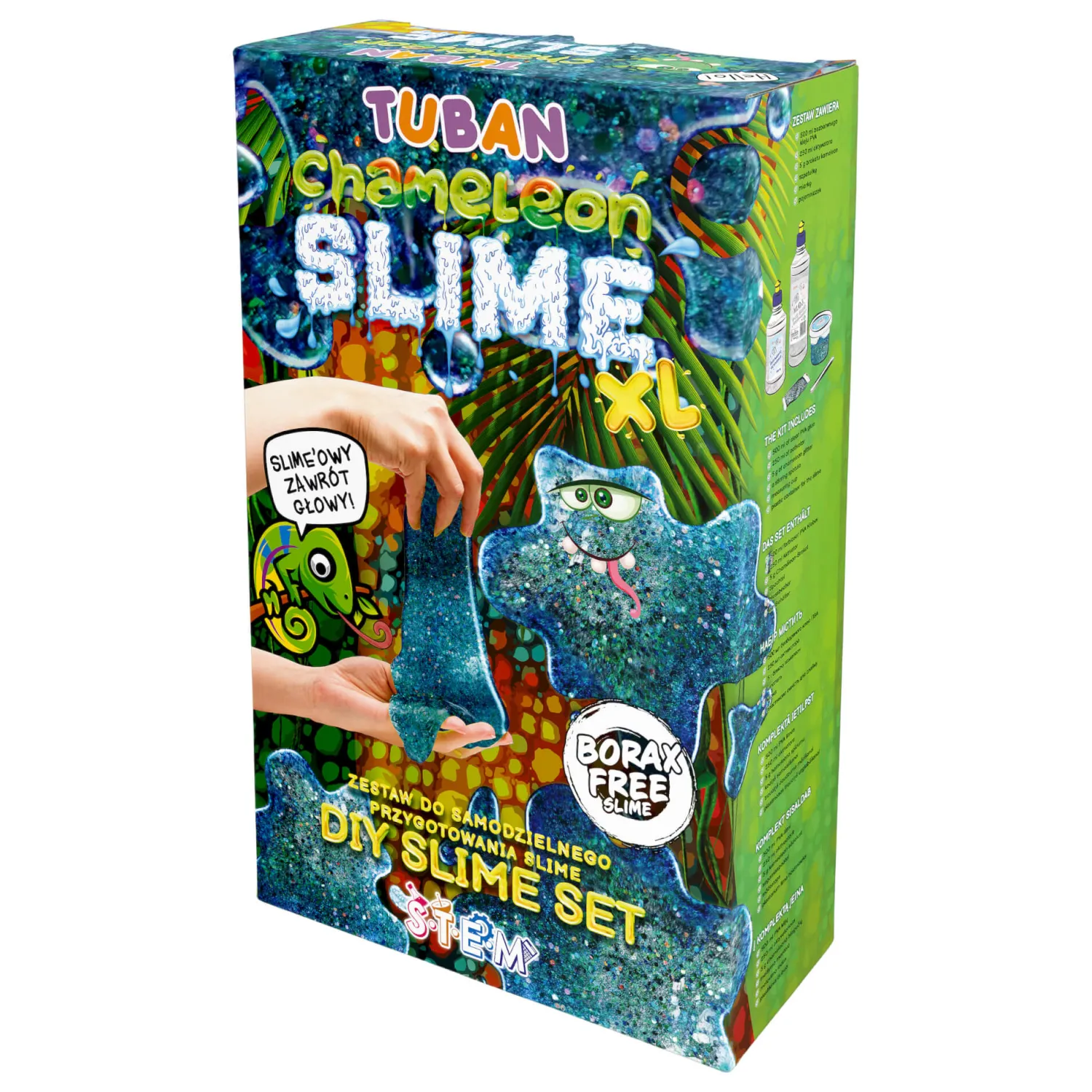 6 Lat+|7 Lat+ | Tuban Zestaw DIY Slime - kameleon XL