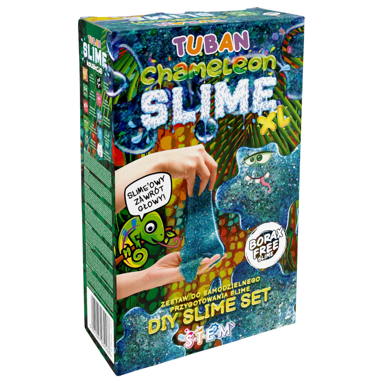 6 Lat+|7 Lat+ | Tuban Zestaw DIY Slime - kameleon XL